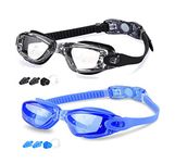 Kids Swim Goggles, Pack of 2 Swimming Goggles for Children Teens, Youth Swim Glasses Leak Proof for Age 4-16