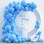 NISOCY Light Blue Latex Balloon Arc