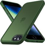 Anqrp Designed for iPhone SE Case, Anti-Scratch Shockproof Phone Case Soft Silicone Touch Slim Matte Cover for iPhone 7/8/SE 2020/SE 2022 4.7 inch, Green