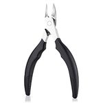 MAYCREATE® Toenail Clippers for Thick Nails Nail Clippers Kit Set for Men and Women Heavy Duty Nail Nippers Cutter for Pedicure Precision Ingrown Fingernails (Black)