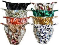 Yavorrs Women's Silk String Bikini Flower 8 Pairs in One Economic Pack (26-41") (M, Multicolor)