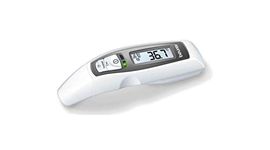 Beurer FT65 3-in-1 Digital Thermometer - Non-Contact Infrared Thermometer w/Memory Slots - Large Display w/Fever Alarm, High Accuracy Forehead Thermometer for Adults and Kids (Ear/Forehead)