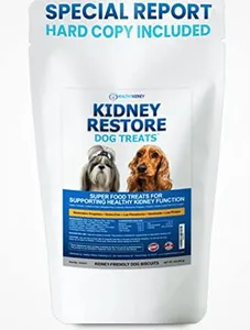 Kidney Restore Dog Treats with Hard Copy Special Report Kidney Support Chew Biscuit Cleanse Renal Canine Cookie for Kidneys