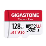 Gigastone 128GB Camera Plus Series Memory Card, Read Speed up to 100MB/s. Ideal for Full HD Video Gopro Drone Android Camera, A1 Micro SDXC Card with Mini Case and SD Adapter.