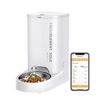 PETKIT Automatic Cat Feeder, 2.4GHz Auto Cat Feeder with App Control 3L, Low Food & Blockage Sensor, 304 Stainless Steel Bowl, Fresh Lock Technology,1-30 Meals/Day Anti-Clog Pet Feeder, White