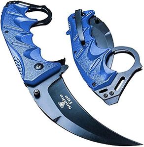 Everyday Carry Folding Pocket Knife, Assisted Opening, Tactical Design (Blue)