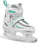 Lake Placid Summit Girl's Adjustable Ice Skate White/Mint Medium (1-4)