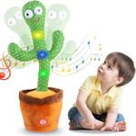 Toyshine Dancing Cactus Toy | Talking, Wriggle Singing Mimicking - Repeat What You Say with LED
