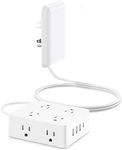 Flat Extension Cord with Outlet Cov