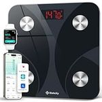 Etekcity Scales for Body Weight, High Precision 0.1lb Bathroom Digital Weighing Scale with App& Bluetooth, Smart Body Composition Monitor for BMI, Fat Percentage, Muscle Mass, Ash-black