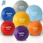 Soft Shell Plyo Weighted Balls with Seams | Set of 7 | Training Balls for Improving Velocity | Baseball & Softball Pitchers & Players