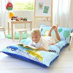 Butterfly Craze Floor Pillow Case, Mattress Bed Lounger Cover, Cars Blue, Queen, Cozy Seating Solution for Kids & Adults, Recliner Cushion, Perfect For Reading, TV Time, Sleepovers, & Toddler Nap Mat