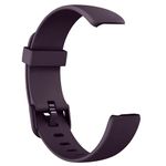 Tobfit Watch Strap Compatible with Inspire 2 (Watch Not Included), Removable Soft Belts for Fitbit Inspire 2 Wristband, Smartwatch Band for Men & Women (Dark Purple)