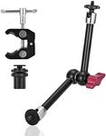 UTEBIT 11 inch Magic Arm, Camera Mount Articulating Friction Arms with Super Crab Clamp for DSLR Camera Rig, Flash Light, LED Lights, LCD Monitor