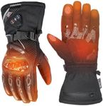 KEMIMOTO Heated Motorcycle Gloves, Dual-Zone Heating, 3000mAh Battery for Winter Commutes