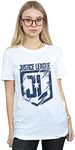 DC Comics Women's Justice League Movie Indigo Logo Boyfriend Fit T-Shirt XX-Large White