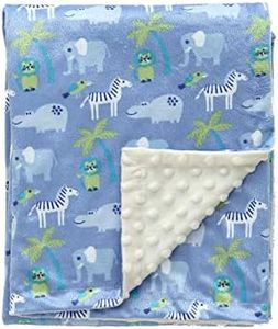 CREVENT Silky Soft Baby Blanket for Boys Soft Plush Receiving for Newborns Toddlers Bedding - Zoo 76x102cm