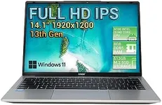 Fusion5 13th Gen 14.1" Full HD Windows 11 Laptop - 512GB M.2 SSD Storage, 8GB DDR5 RAM, T90B Pro, N100 Quad Core, Dual WiFi, USB 3.0, 2MP, Webcam, 2023 Model