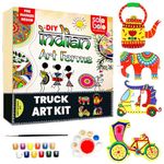 Solobolo Paitning Kit For Kids 6-12|Craft Kit |Art & Craft Kit For Girls 9-12|Return Birthday Gift For Boys Girls Craft|Truck Art Kit|Gift For Boys Girls 6 7 8 9 10 12 15 - Wood,Brown