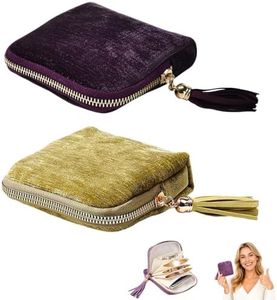 2 Pack Travel Jewelry Pouch, 6-Layer Velvet Jewelry Organizer Case