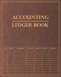 Accounting Ledger Book: Elegant Bookkeeping Record Book/ Ledger Book for Small Businesses | Preview Design | antique brown