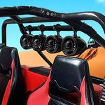 GoHawk TS5-Q 4-Channel Amplifier 5" Full Range Waterproof Bluetooth Stereo Speakers Audio Amp System w/AUX USB SD Radio for 1.5" to 2" Rollcage Bar UTV RZR Polaris Can-Am Wildcat
