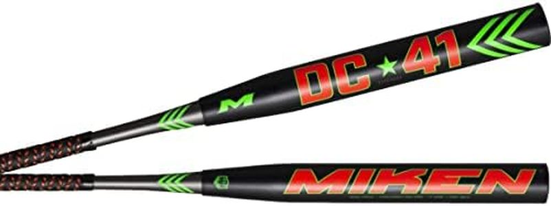 Miken 2022 DC 41, Slowpitch Softball Bat, 14 in. Barrel, USA/ASA Supermax, 34x26oz, White/Black,MDC22A-26