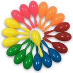 OuMuaMua 12pcs Mini Maracas for Kids - Plastic Maraca Shakers Noisemaker Fiesta Party Favors for Kids Cinco de Mayo Fiesta Mexican Themed Birthday Music Party Supplies Decorations