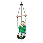 Monkey Bar Disc Swing - Climbing Rope Disc Swing, Kids Tree Swing Climbing Rope With Platforms, Disc Tree Swing Seat, Outdoor Indoor Swings And Swing Set Accessories