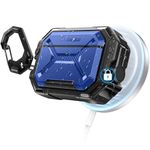 MOBOSI for AirPods Pro 3 Case [IP68 Waterproof Case for iPods Pro 3&Compatible with MagSafe] Military Grade Protective Earpods Pro3 Cover with Secure Lock, Keychain & Phone Stand (2025),Royal Blue