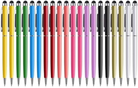 Stylus Pens for Touch Screens, Stylus Pen 20-Pack High Precision Capacitive 2 in 1 Stylus Ballpoint Stylists Pens Universal for iPhone iPad Tablet Laptop Kindle Samsung Galaxy All Touch Screens Device