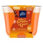 Glade Scented Candle, Golden Pumpkin & Spice, Limited Edition, 3-Wick Candle, Air Freshener Infused with Essential Oils for Home Fragrance, 1 Count