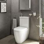 BAYSTONE 2 in 1 Toilet Basin Combo Combined Toilet WC & Sink Space Saving Cloakroom Unit - Tap & Waste Included