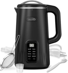 Nut Milk Maker Machine, 28oz 8-in-1 Automatic Silent Soy Milk Maker for Homemade Almond, Oat, Coconut & Plant-Based Drinks with Delay Start/Keep Warm/Self-Cleaning/Boil Water (Black)