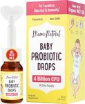 Mama Natural Baby Probiotic Drops (0.28 Fl Oz) | 4 Billion CFU Pediatrician-Tested Infant Probiotic Helps with Colic Relief for Newborns & Constipation Ease for Infants - Unflavored Baby Gas Drops