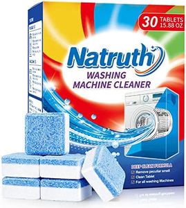 NATRUTH Washing Machine Cleaner 30 Pack,Triple Decontamination Remover with Natural Formula,Deep Cleaning Tablets For HE Front Loader & Top Load Washer