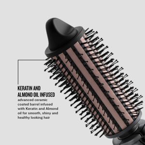 Remington Keratin Heated Hair Brush – Smoothing & Styling Tool