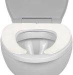 Vive Gel Toilet Seat Cushion Cover - Raised Padded Riser Cushion for Elongated, Standard, and Commode Chairs- Seat Warmer Pressure & Pain Relief Comfort- Adhesive Donut Pad for Elderly, Seniors