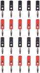 hiBCTR 20pcs 4mm Banana Plug Male Audio Speaker Jack Amplifier Connector - 10 red and 10 Black - Solder-Ready Speaker Banana Plugs Connector