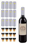 ZHBWOW Shrink Wine Bottle Caps for Sealing - Heat Wrap Sleeves with PVC Seals for Cruise and Home 100 Pack Matte Silvery Caps & 12 Pack Black Caps with Tasting Corks (Silvery)