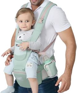 Cherilo Hip Seat Baby Carrier with 4 Carry Positions, Baby Carrier for 0 to 3 Year Baby, Adjustable New Born to Toddler Carrier up to 15 Kgs (Green)