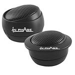 In Phase Car Audio SXT1 Speaker - 1/2 Inch 200W PEI Silk Dome Tweeter (2 x Speakers),Black