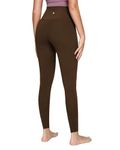 QUEENIEKE Workout Leggings for Women High Waisted Tummy Control Yoga Pants for Gym, Running, and Fitness (Toasted Brown, M)