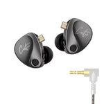 KZ Castor IEM Wired in Ear Monitors Earphone, 10mm Dual Magnetic + 8mm Dynamic Driver in-Ear Earphone, Harman Target with Improved Bass Version,4-Tuning Swtiches, 0.78mm 2Pin, 3.5mm Detachable Cable.