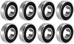 uxcell Deep Groove Ball Bearing 10mm x 22mm x 6mm Double Sealed Carbon Steel Bearings 8pcs