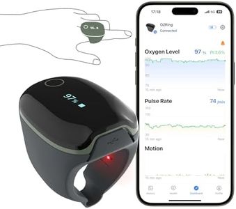 ViATOM O2ring Bluetooth oxímetro, oxímetro de pulso punta de los dedos para la monitorización continua durante la noche, oxímetro del sueño para medir SpO2 y la frecuencia cardíaca (verde)