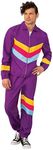 Bristol Novelty AF117STD Shell Suit Male STD Costume, Men, Multi-Colour, Standard