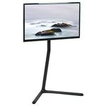 VIVO Space Saving 49 to 70 inch LED LCD Studio TV Display Stand, Television Mount with V-Base, Holds VESA up to 600x400, Black STAND-TV70B