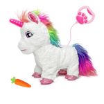 YH YUHUNG Walking Unicorn Toy with Remote Control Leash, Light-Up Horn, Electronic Pets Unicorn Pony Interactive Toys Horse Unicorn Gift Toys for Girls for 3 Year Old Girls and Boys and Up