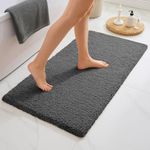 Amazon Brand - Solimo Premium Anti-Slip Microfibre Bathmat | 50 Cm X 120 Cm | Steel Grey | 2000 GSM | Super Absorbent | Anti-Skid | Quick Dry | Machine Washable, Rectangular